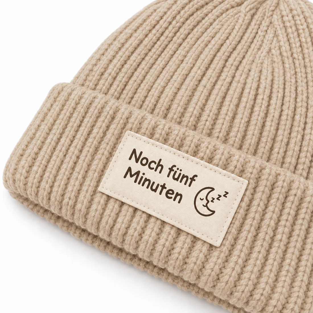 Beanie Noch fünf Minuten – Detailansicht