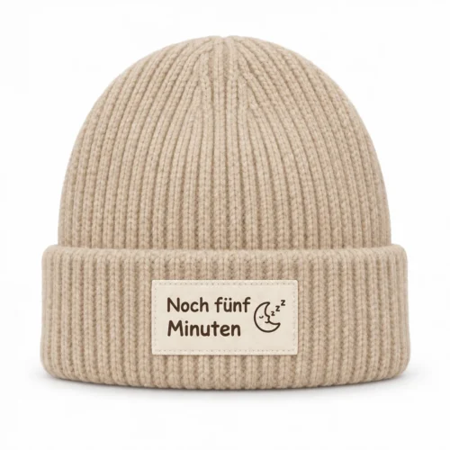 Beanie Noch fünf Minuten – Produktansicht