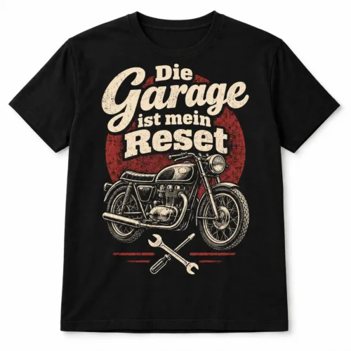 Herren-T-Shirt Die Garage ist mein Reset – Produktansicht